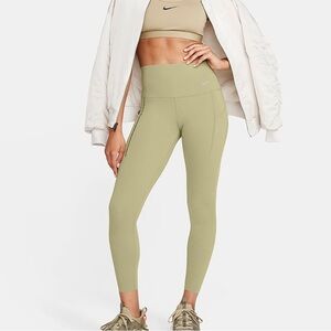 Nike Universa Medium-Support High-Waisted 7/8 Leggings with Pockets, Size Small